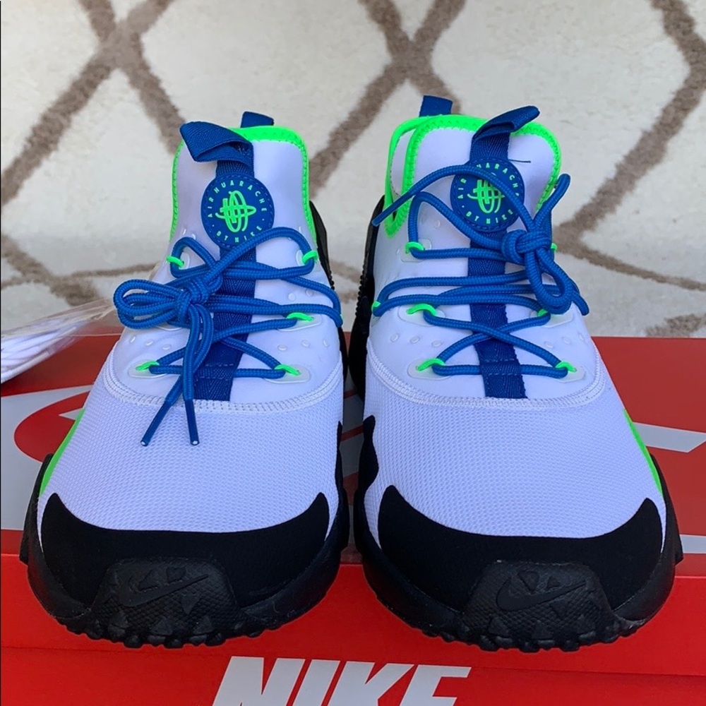NIKE AIR HUARACHE DRIFT white/black-blue-nebula Me - Picture 11 of 16